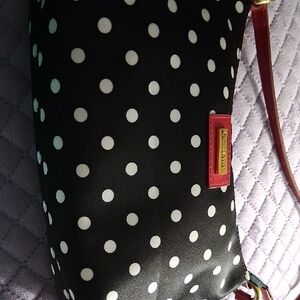 St. John Collection Black and White Polka Dot Shoulder Bag
